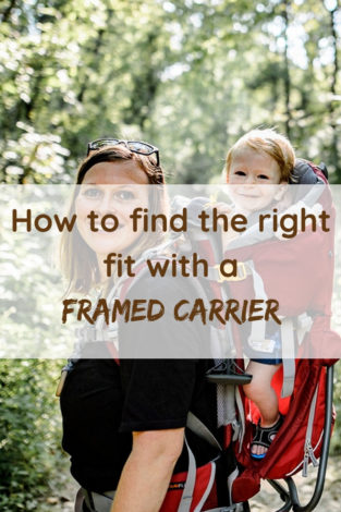 How to find the right fit with a frame carrier by Samantha Reddy for Hike it Baby