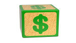 Dollar Sign - Childrens Alphabet Block.