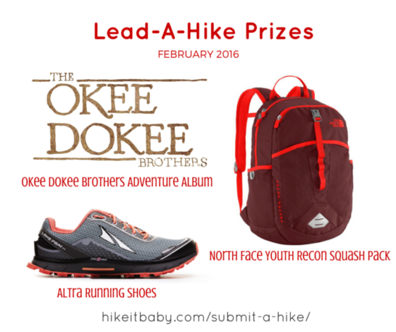 Lead a Hike Prizes - February 2016