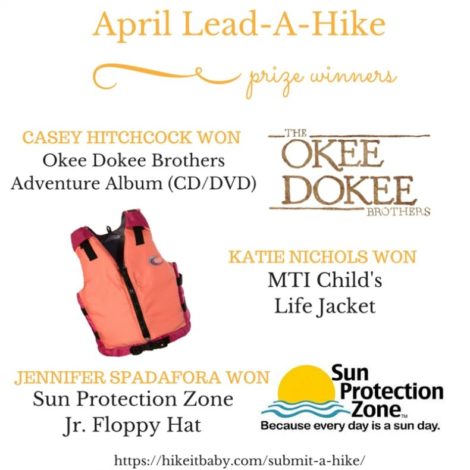 April 2016 Lead a Hike Prize Winners