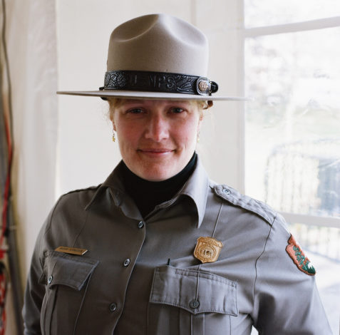 Miriam is proud to be a Park Ranger.